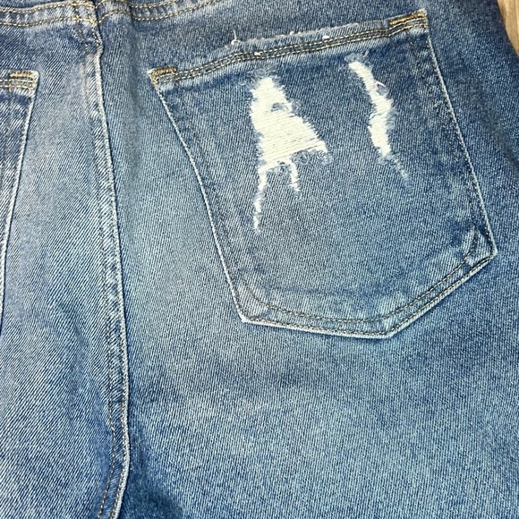 GOOD AMERICAN Good Curve High Waist Distressed Straight Jeans Size 10/30 - Picture 3 of 8